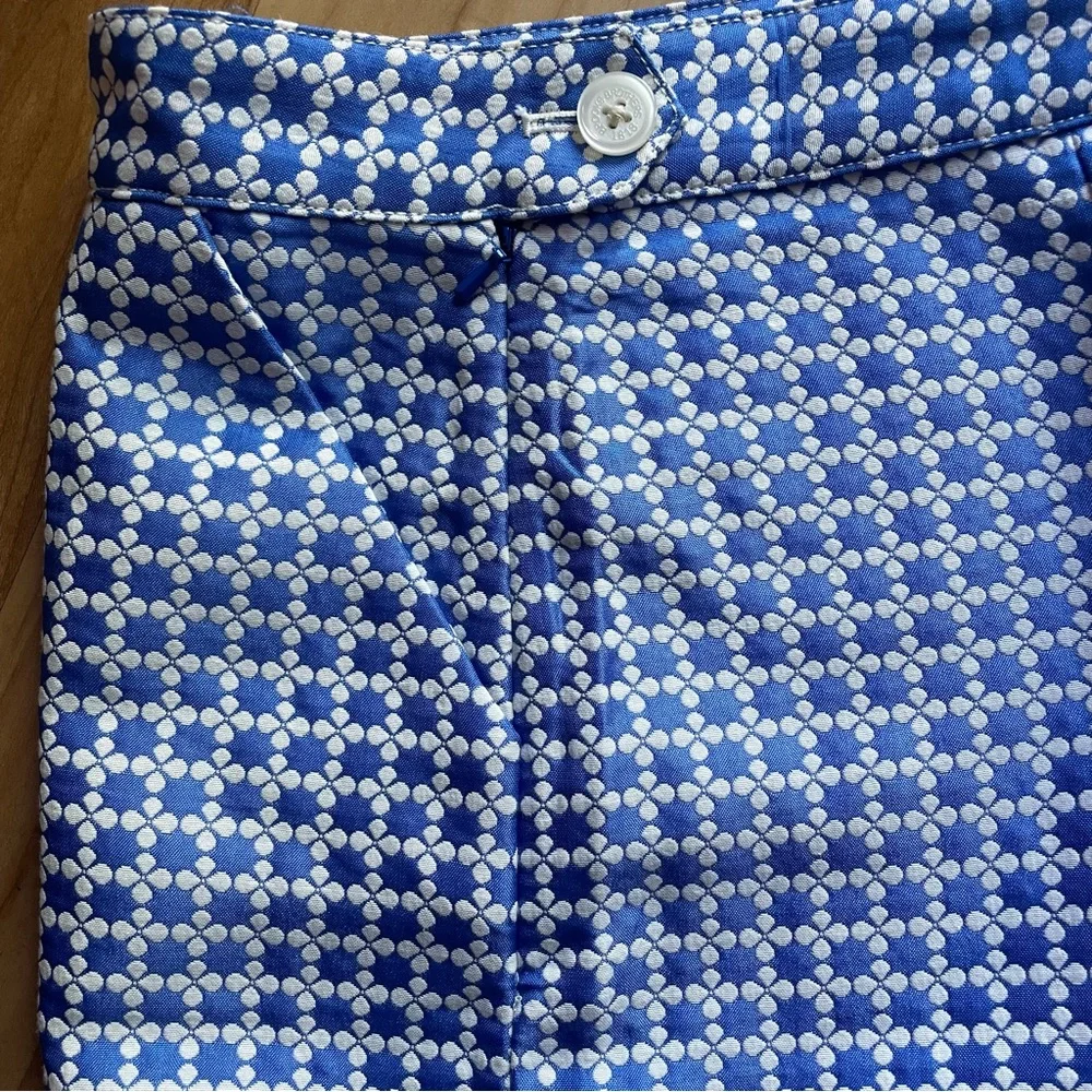 346 Brooks Brothers Blue and White Patterned Skirt 14 EUC - Picture 5 of 8